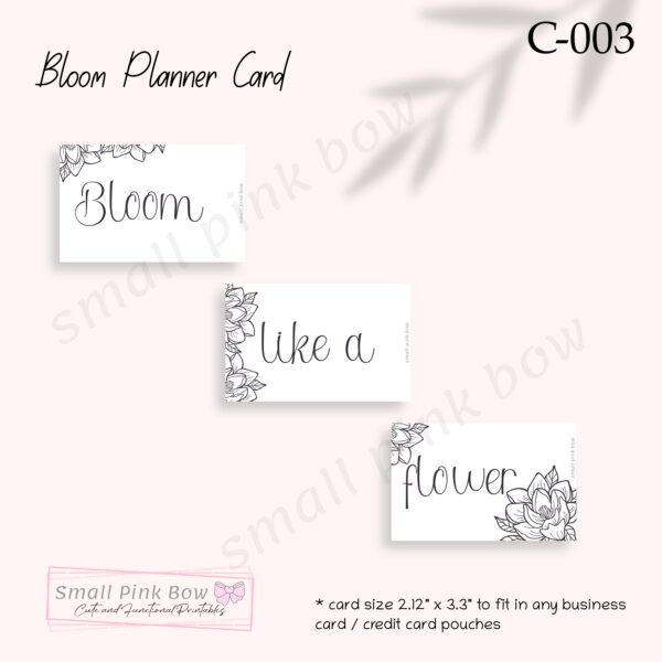 C-003: Bloom Planner Card