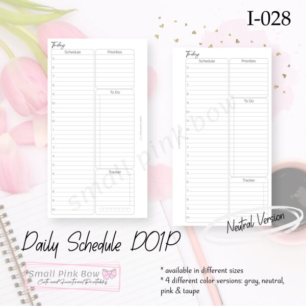 I-028: Daily Schedule DO1P - Neutral