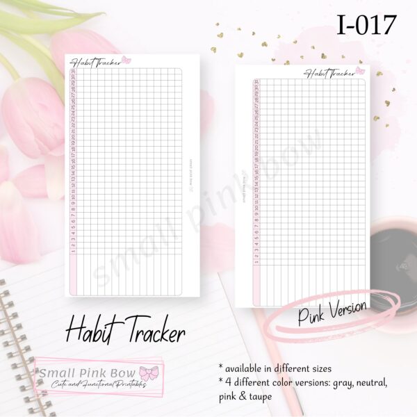 I-017: Habit Tracker - Pink