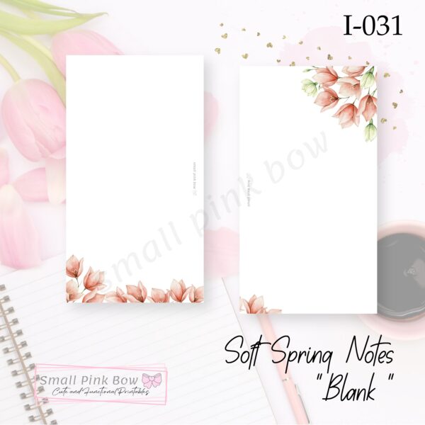 I-031: Soft Spring Notes - Blank