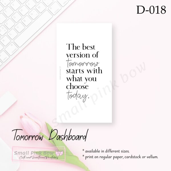 D-018: Tomorrow Dashboard
